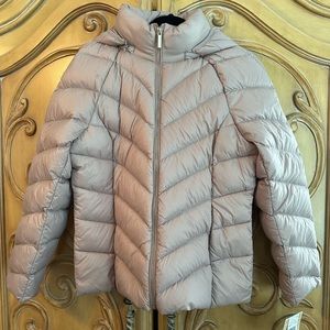 Michael Kors Packable Down Filled Women’s Champagne Hooded Coat
